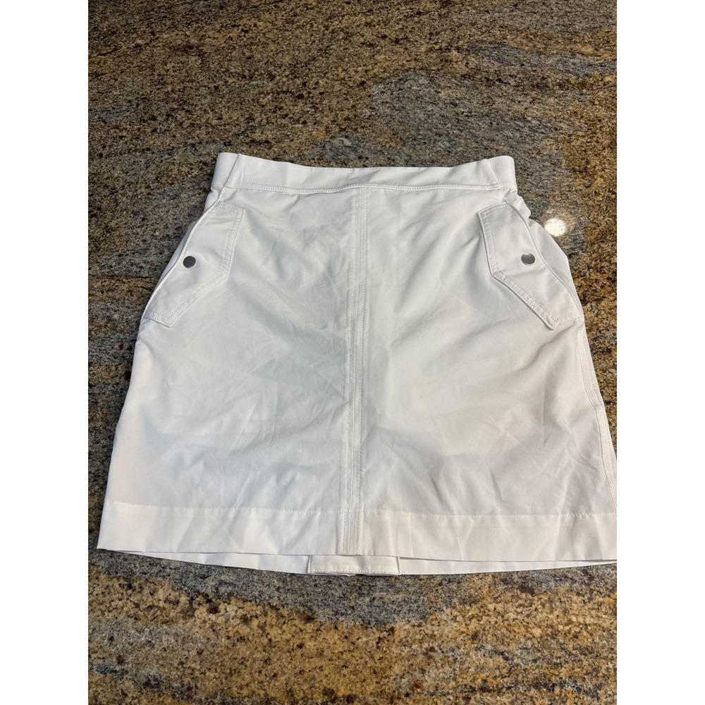 Athleta Vienna Cargo Skort Off White Size 8 Athletic Hiking Travel Skirt Active